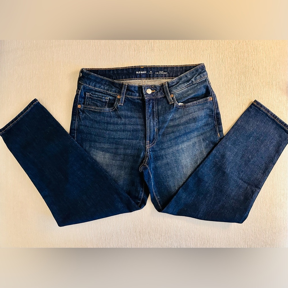 Old Navy Women's Dark Blue Mid-Rise OG Straight Ankle Jeans. Size 10P. NWOT - Picture 10 of 16